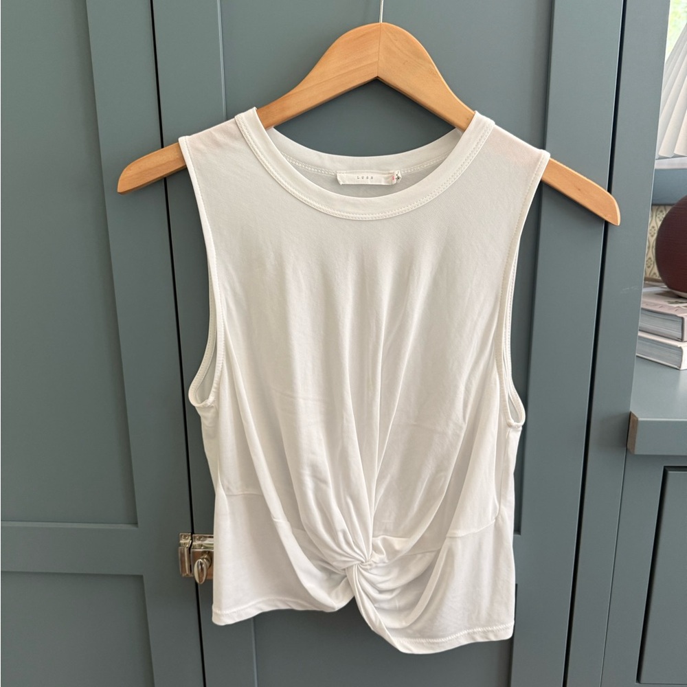 White cropped tank top, Lush brand, size small
